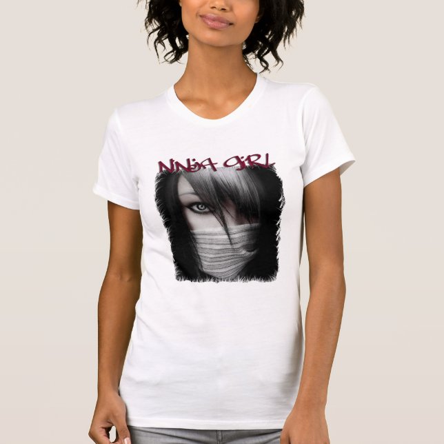 Camiseta emo del chica del ninja (Anverso)