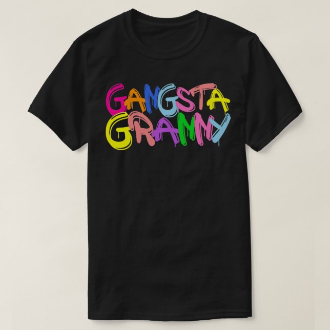 Camiseta Emo Gangsta Granny Gangster Abuela (Diseño del anverso)