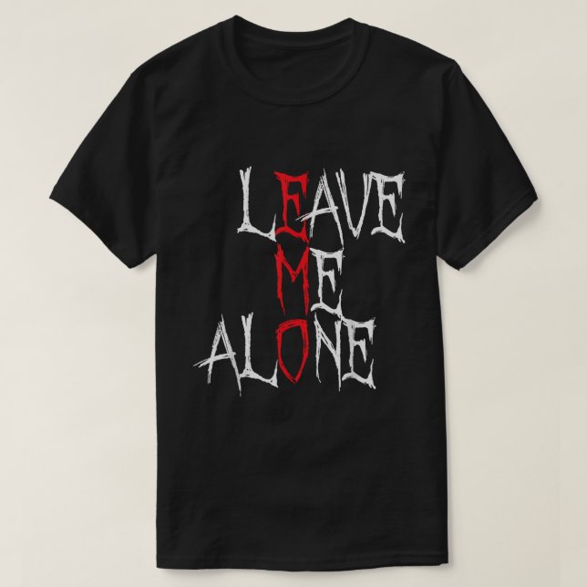 Camiseta Emo Goth Deja Me Solo (Diseño del anverso)