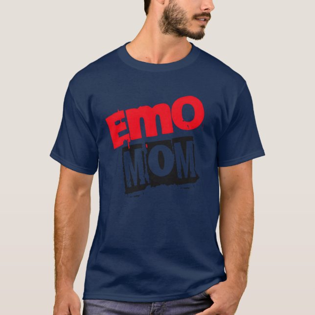 Camiseta Emo Mom Design Emo Band Gen Z Millenial Design vin (Anverso)
