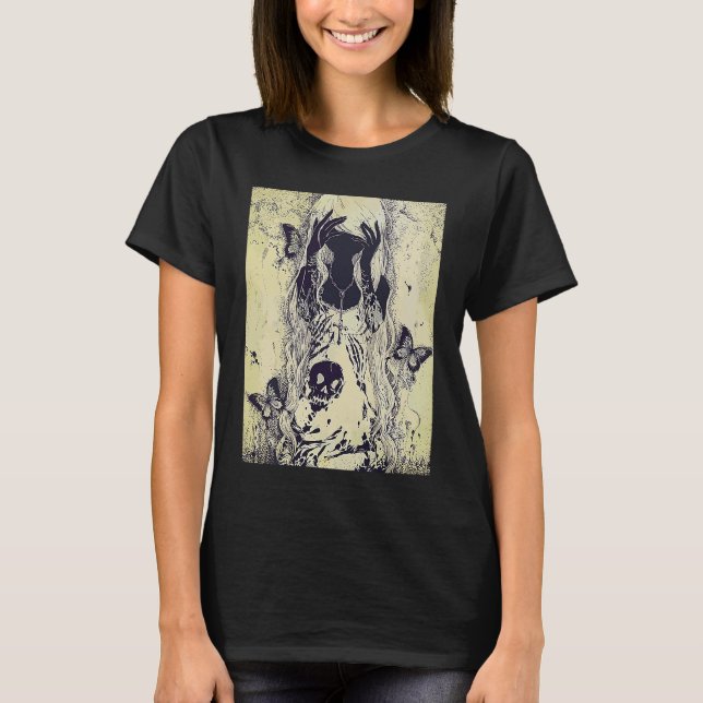 Camiseta Emo punk graphic  womens summer graphic skull butt (Anverso)
