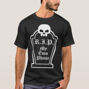 Camiseta Emo Saying Quote Skull Grave Gótico RIP Mi Emo Fas