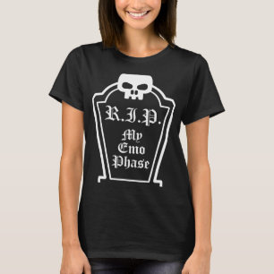 Camiseta Emo Saying Quote Skull Grave Gótico RIP Mi Emo Fas
