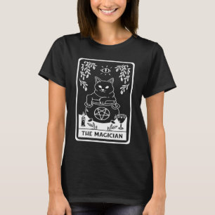 Camiseta Emo UnHoly Occult Gótico Cat Tarot Card Dark Magic