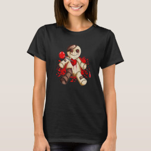 Camiseta Emo Voodoo Horror Scary Doll Needle Heart