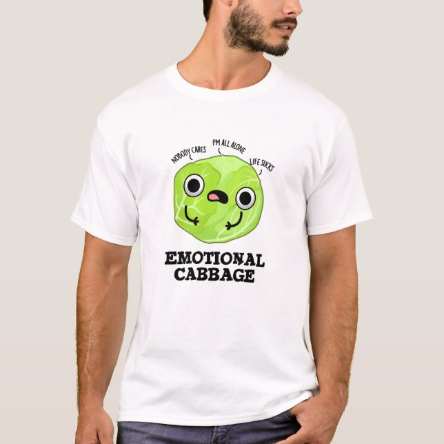 Camiseta Emoción Cabbage Funny Veggie Pun (Anverso)