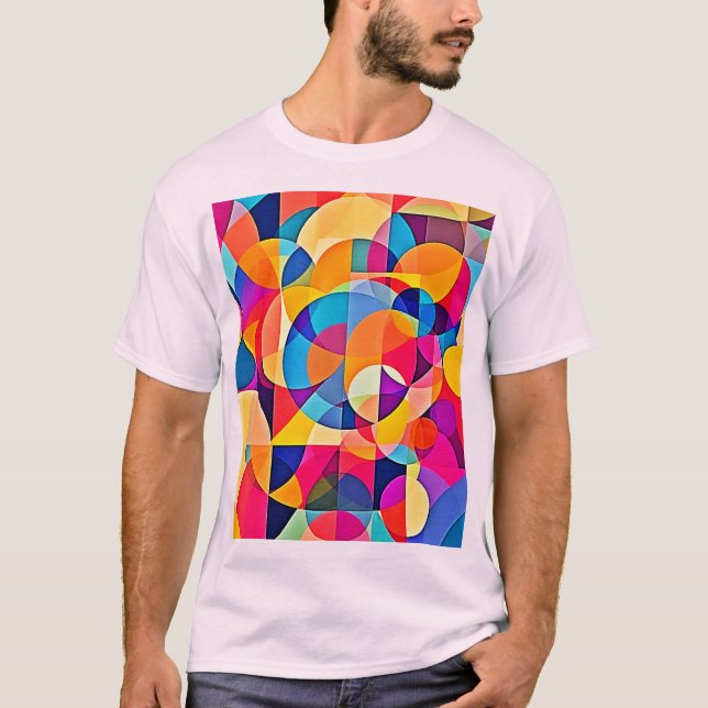 Camiseta Emoción de color geométrico (Anverso)