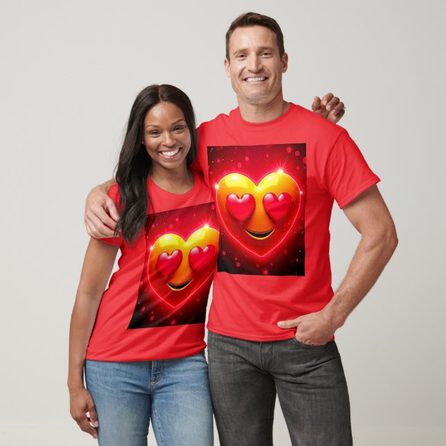 Camiseta Emoción de Ojos de Corazón Brillante (Unisexo)