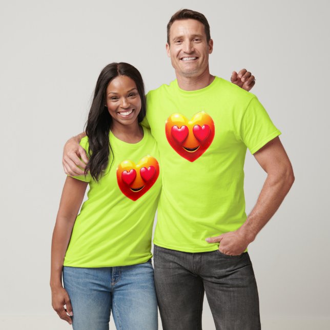 Camiseta Emoción de Ojos de Corazón Brillante (Unisexo)