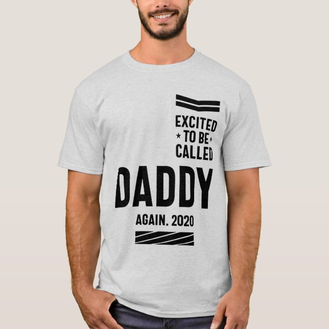 Camiseta Emocionado De Ser Llamado Papi De Nuevo Día De Los (Anverso)