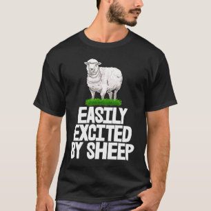 Camiseta Emocionado Fácilmente Por Los Hombres De Ovejas De