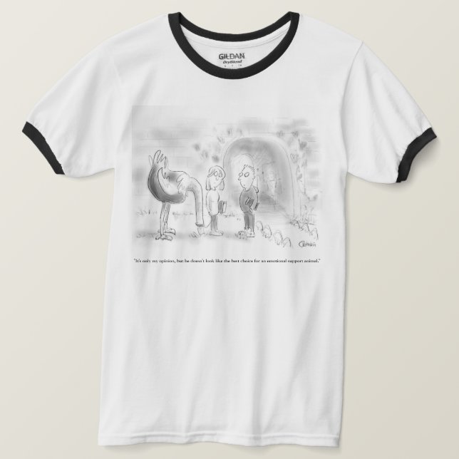 Camiseta emocional del animal de la ayuda (Anverso del diseño)