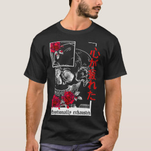 Camiseta Emocionalmente Ehausto Rosa Occult Skull Soft Grun