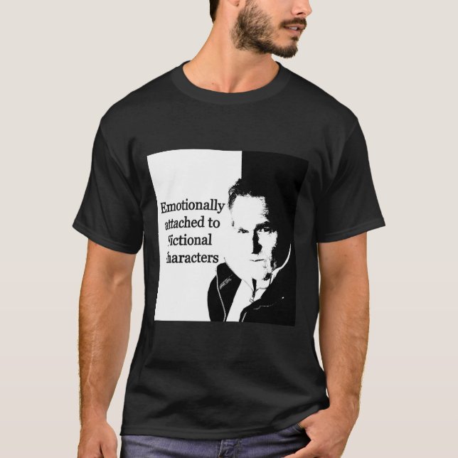 Camiseta Emocionalmente ligado a los caracteres ficticios (Anverso)