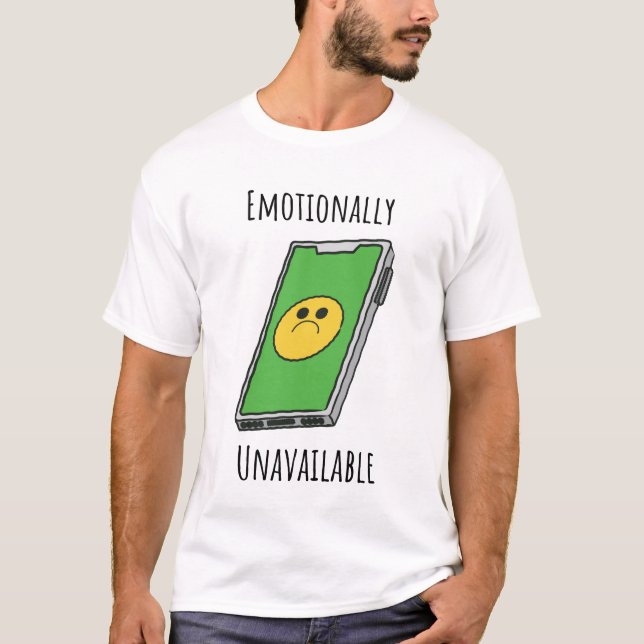 Camiseta Emocionalmente No Disponible (Anverso)