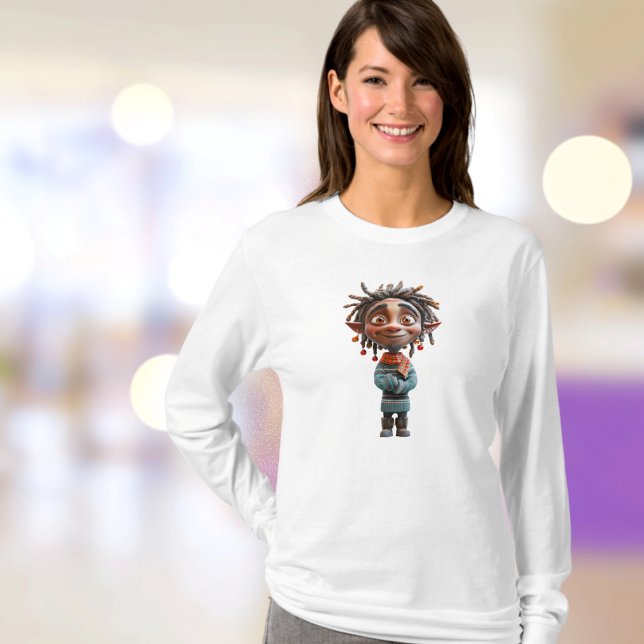 Camiseta Emocionante té de mujeres elf Navidades adolescent (Subido por el creador)