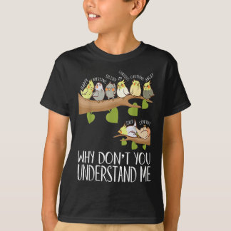 Camiseta emociones de loro de gallo diseño de aves divertid