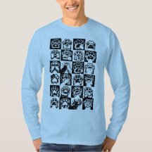 Emociones de Pata Kawaii en Cuadrícula Blanco y Ne