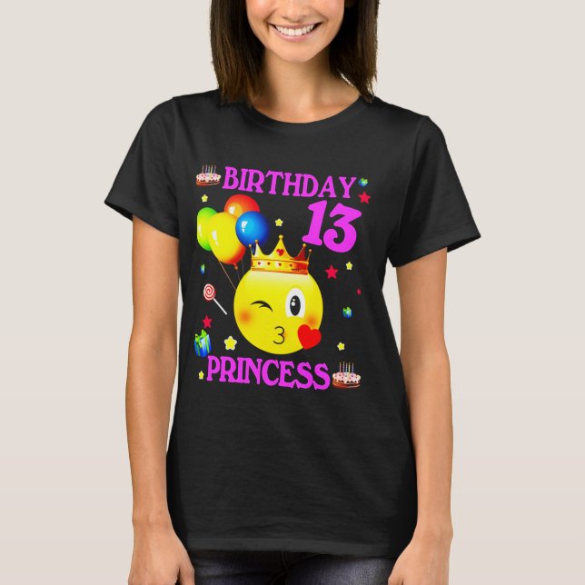 Camiseta Emoji 13 años, Chica 13 años (Anverso)