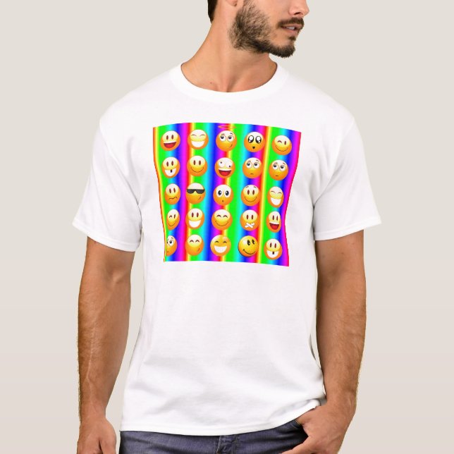 Camiseta emoji arco iris (Anverso)