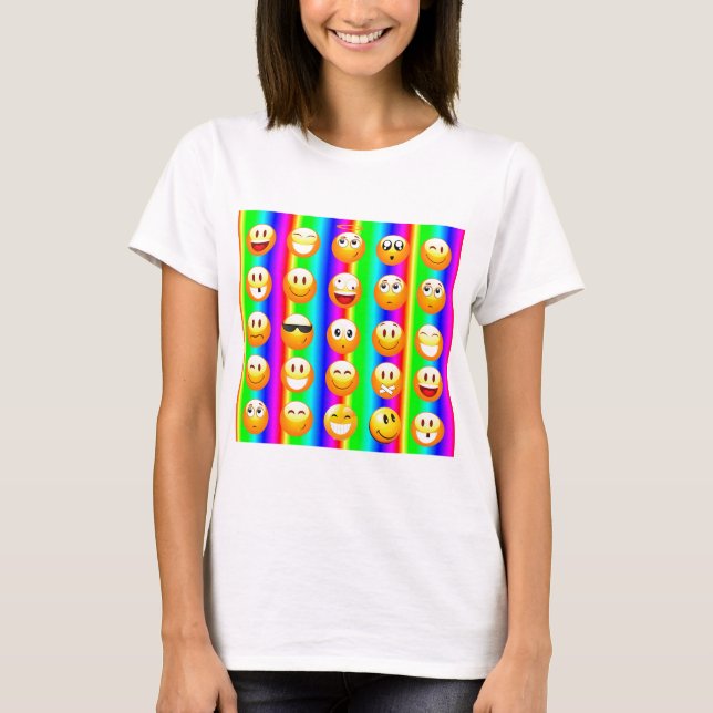 Camiseta emoji arco iris (Anverso)