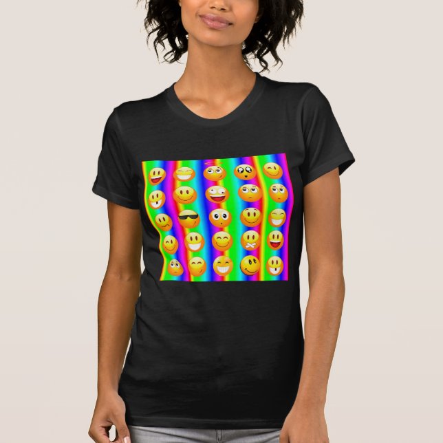 Camiseta emoji arco iris (Anverso)