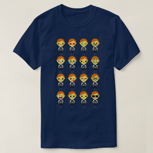Camiseta Emoji Barista Boy (Diseño del anverso)