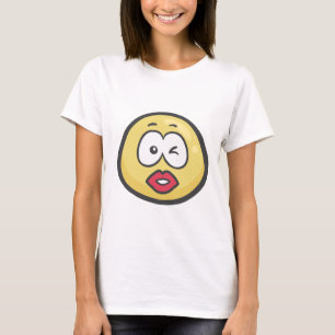 Camiseta Emoji: Besar la cara