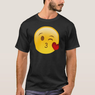 Camiseta emoji-beso-cara