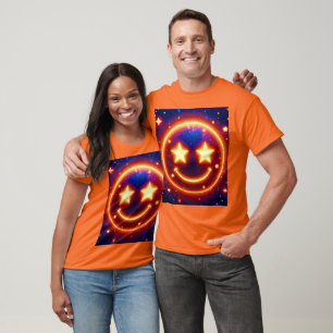 Camiseta Emoji brillante de ojos estriados