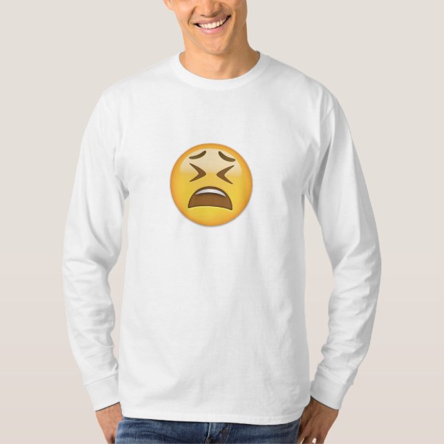 Camiseta Emoji cansada de la cara (Anverso)