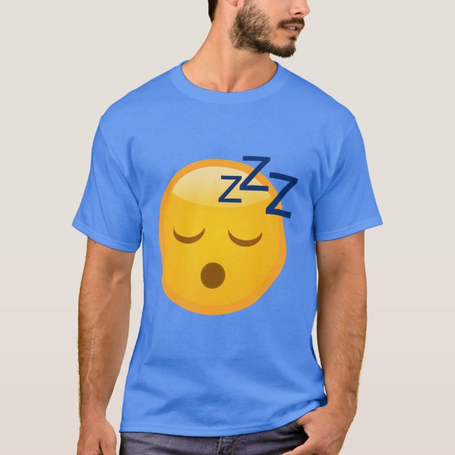 Camiseta Emoji cansada de la hora de acostarse (Anverso)