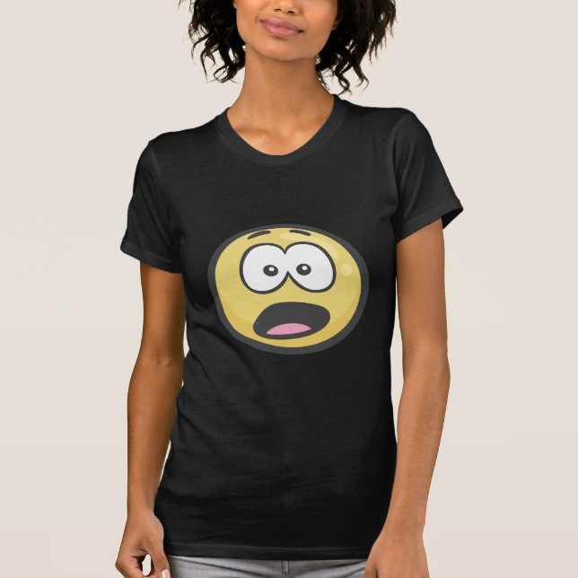 Camiseta Emoji: Cara angustiada (Anverso)