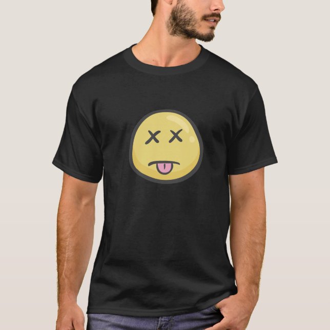 Camiseta Emoji: Cara cansada (Anverso)