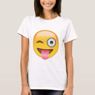 Camiseta Emoji - cara con la lengua