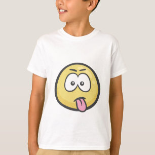 Camiseta Emoji: Cara con la lengua Pegada-hacia fuera