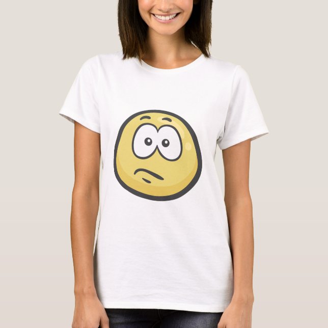 Camiseta Emoji: Cara confusa (Anverso)