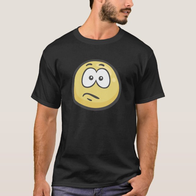 Camiseta Emoji: Cara confusa (Anverso)