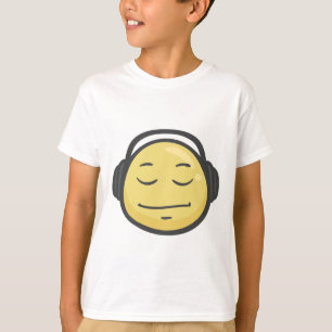Camiseta Emoji: Cara de los auriculares