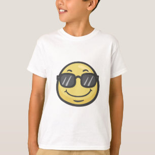 Camiseta Emoji: Cara sonriente con gafas de sol