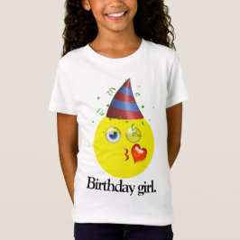 Camiseta Emoji Chica de cumpleaños