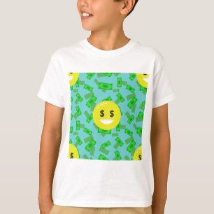 Camiseta emoji con ojos de dinero
