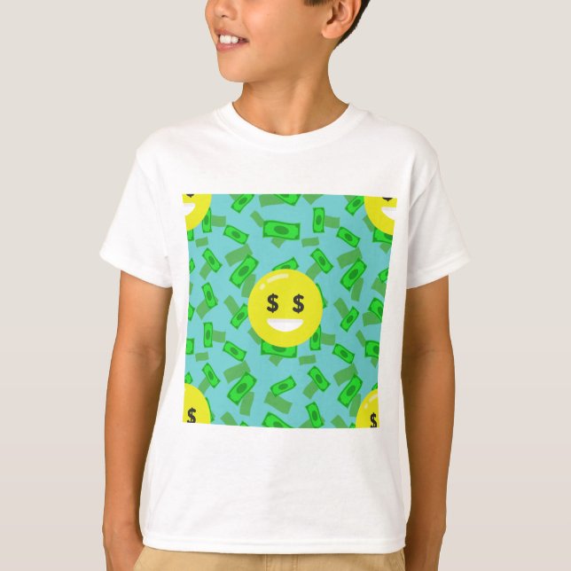 Camiseta emoji con ojos de dinero (Anverso)