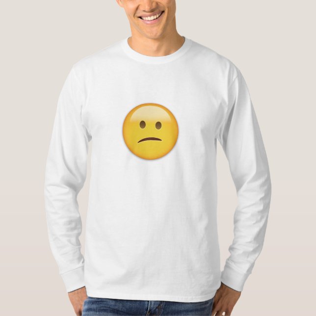 Camiseta Emoji confusa de la cara (Anverso)