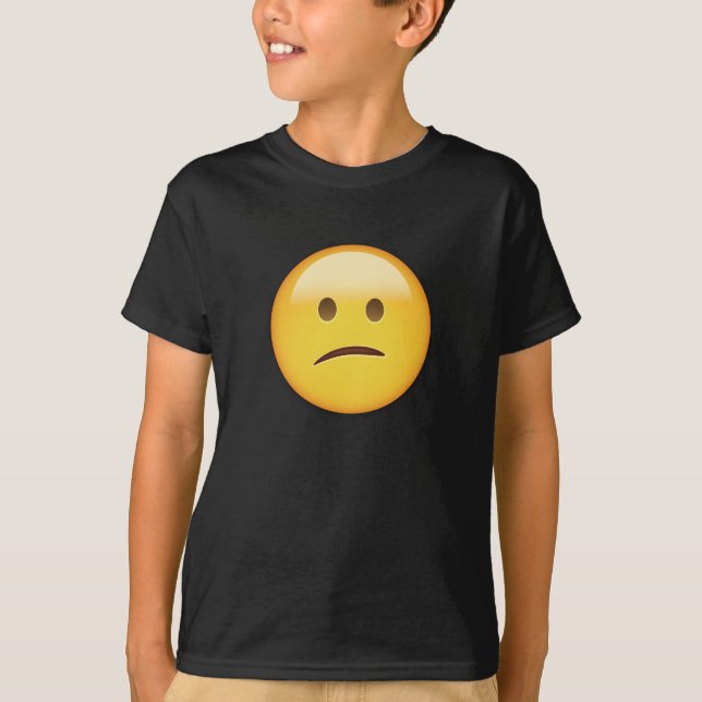 Camiseta Emoji confusa de la cara (Anverso)