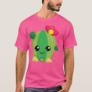 Camiseta Emoji Cute Kawaii Cactus