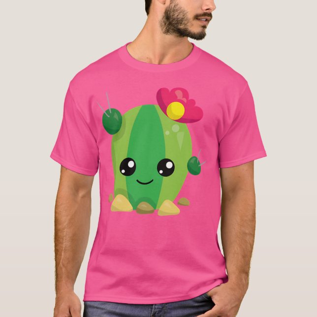 Camiseta Emoji Cute Kawaii Cactus (Anverso)