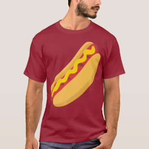 Camiseta Emoji Cute Perro Caliente Salchicha Mostaza