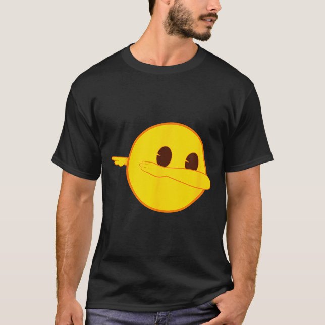 Camiseta Emoji Dab Dabbing Yellow Smile Face  (Anverso)