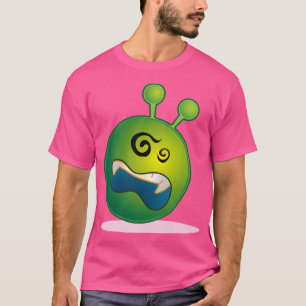 Camiseta Emoji de Alien Dizzy Verde